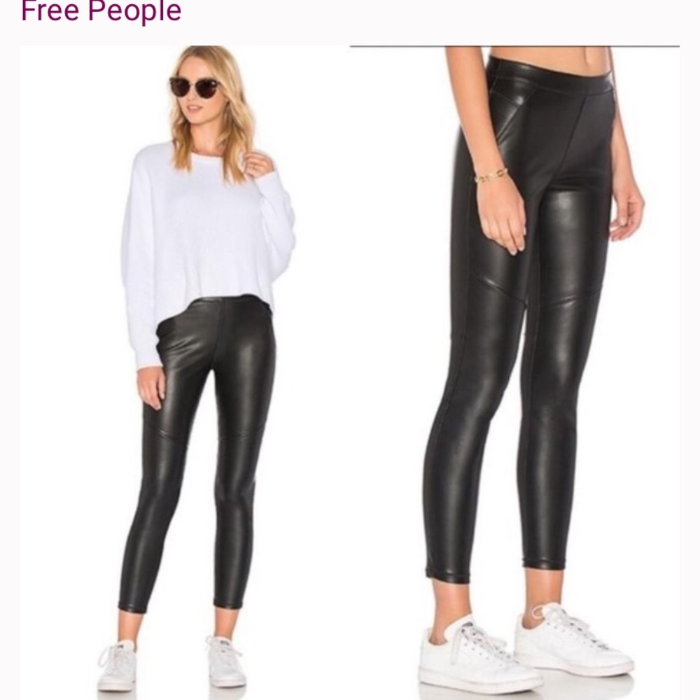 Free People | Faux Leather Leggings Size 28